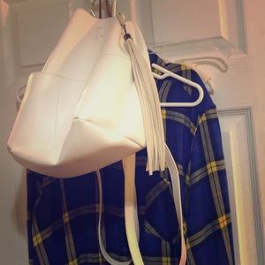 White leather street level backpack 🎒